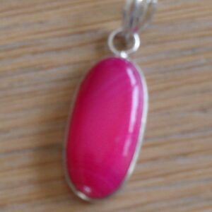 Hanger Agaat gekleurd Roze 2