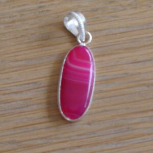 Hanger Agaat gekleurd Roze 3