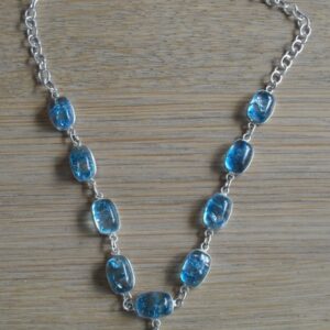 Ketting Bergkristal Craquele gekleurd