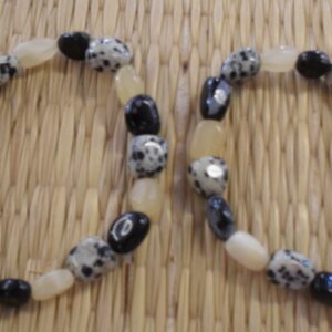 Mix Dalmatier Jaspis-Sneeuwvlokobsidiaan-Calciet