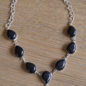 Ketting Goudsteen blauw 2