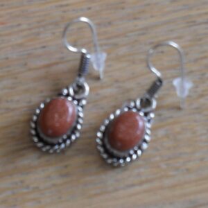 Oorhangers Goudsteen bruin