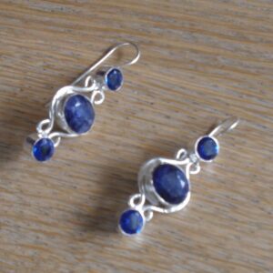 Oorhangers Aventurijn Blauw