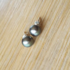 Oorbellen stekers 1 blauw metalic