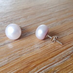 Oorbellen stekers 2 wit-lila