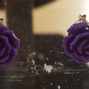 Oorknopjes Roos paars (blinkend)