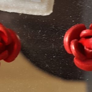 Oorknopjes Roos rood 2 (mat)